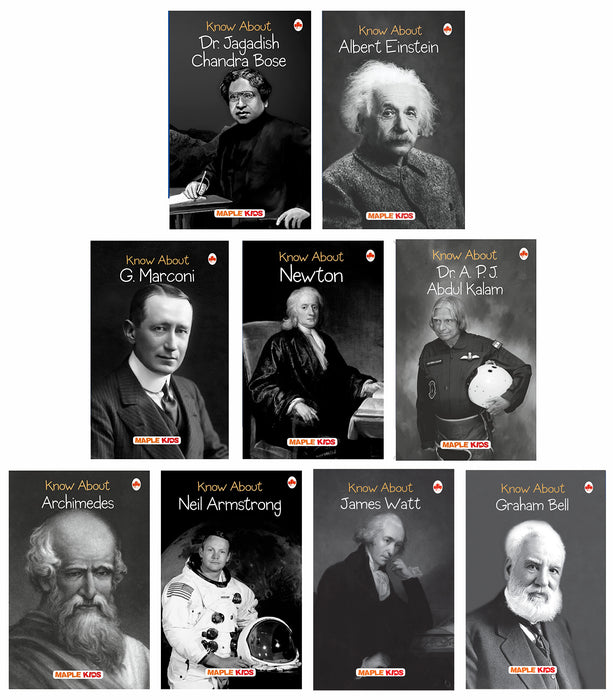 Great Scientists (Set of 9 Books) - Archimedes, James Watt, J.C. Bose, Einstein, Marconi, Graham Bell, Neil Armstrong, Newton, APJ Abdul Kalam