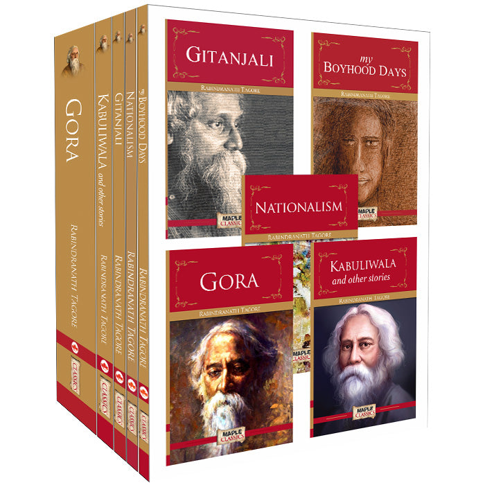 Rabindranath Tagore (Set of 5 Books) -  Gitanjali, My Boyhood Days, Gora, Kabuliwala and Other Stories, Nationalism