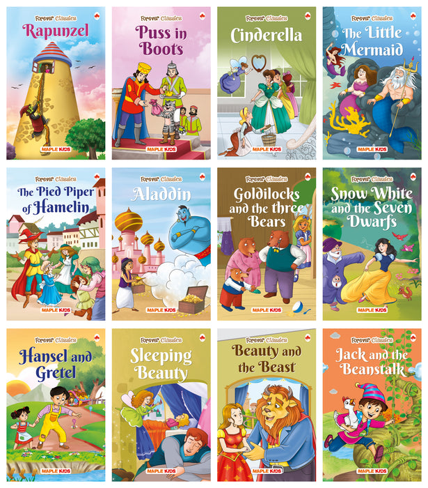 Best of Fairy Tales (Illustrated) (Set of 12 Books) - Cinderella, Aladdin, Snow White, Rapunzel ... Beauty and the Beast, Puss in Boots
