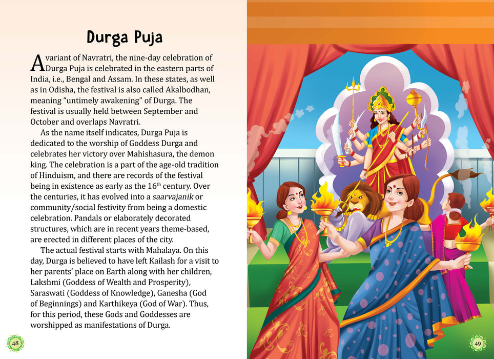 Indian Festivals (Illustrated) - Diwali, Ram Navami, Mahashivratri, etc.