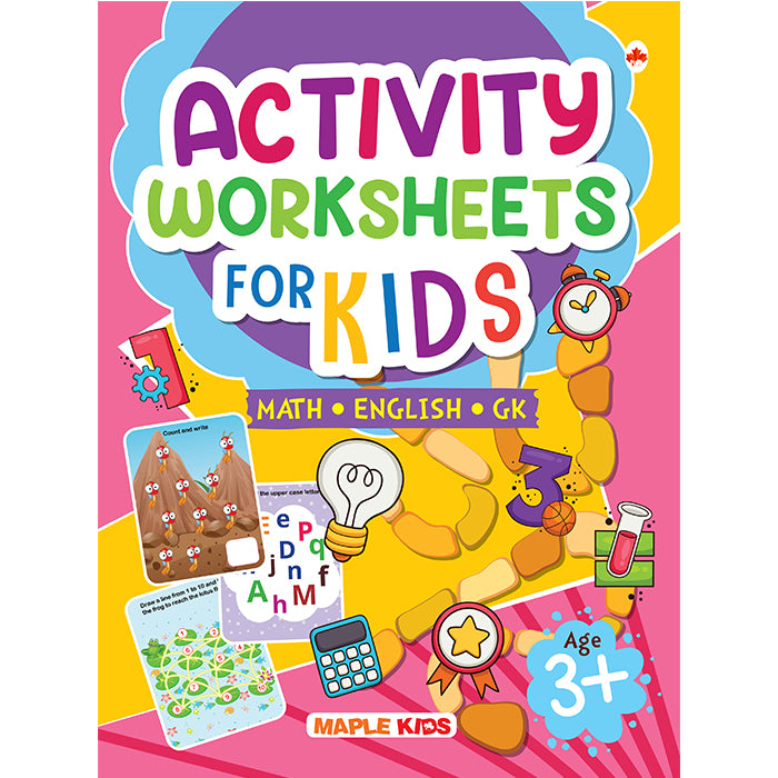 Activity Worksheets for Kids - English, Math, GK for Age 3+ - Tearable Sheets
