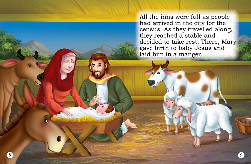 Bible Stories (Set of 5 Books) - Moses, Prophet Jonah, Birth of Jesus, David and Goliath, Prodigal Son
