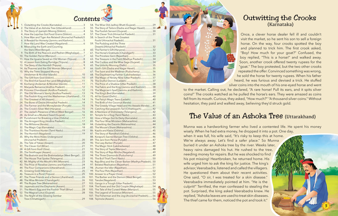 Story Book for Kids- 108 Stories from India (Illustrated)