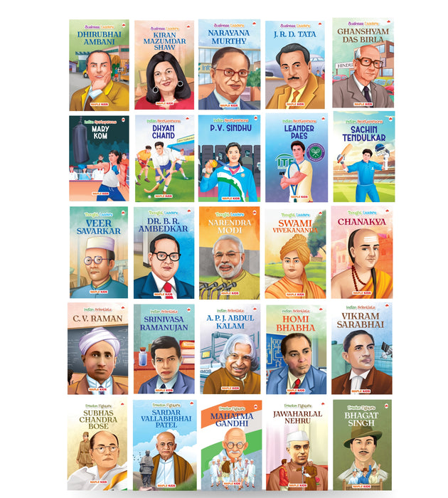 Story Books for Kids - Indian Famous Personalities (Set of 25 Books) (Illustrated)