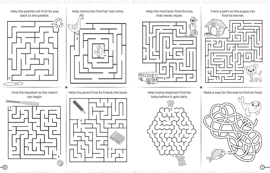 Activity Book - 200+ Mazes for Kids
