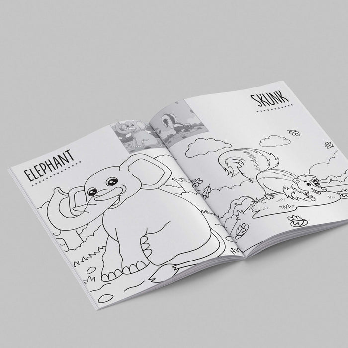 Animal Colouring Book with Stickers