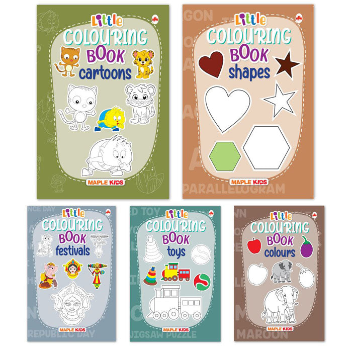 Little Colouring Books for Kids (Set of 5 Books)