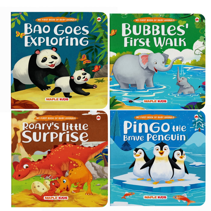 Baby Animal Stories- Illustrated Board Book  (Set of 4 Books)