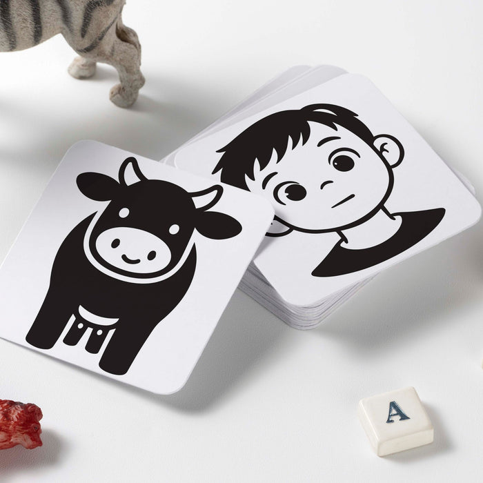 High Contrast Flash Cards for Babies & Infants - Black & White