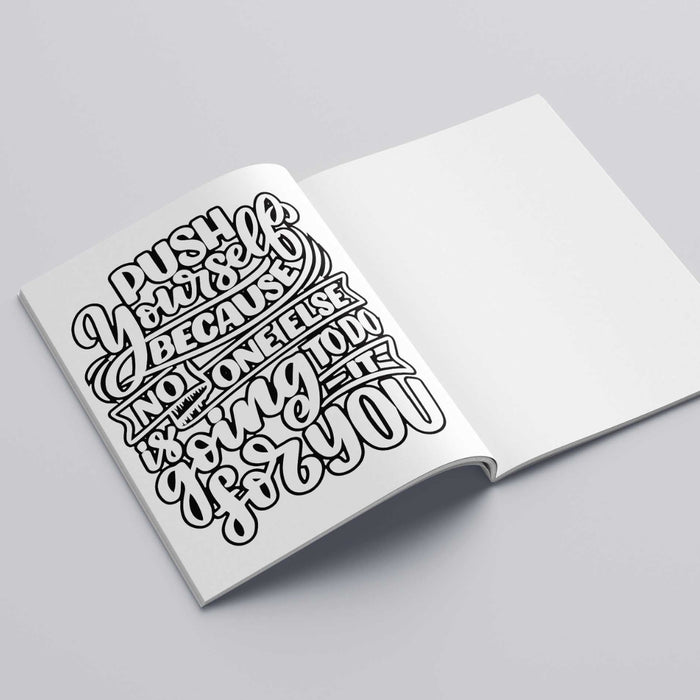 Adult Colouring Book - Positive Quotes for Mindfulness