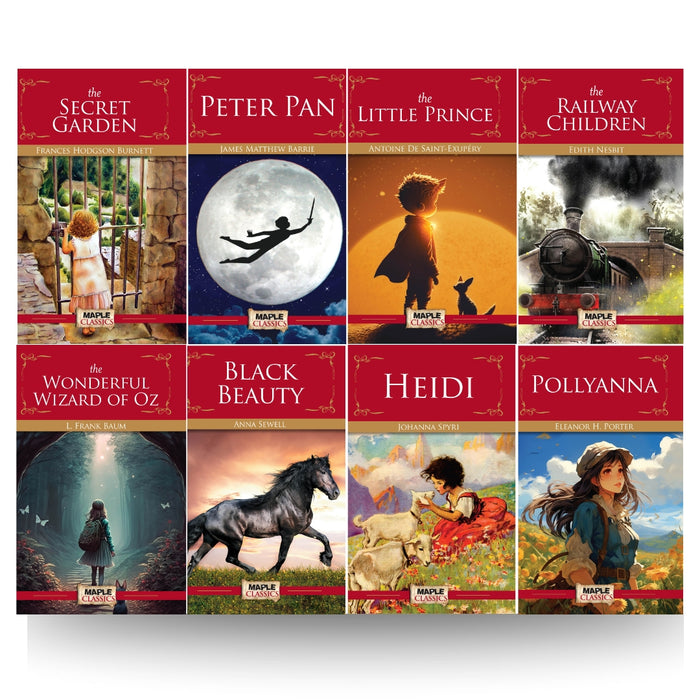 Best of Classics for Children (Set of 8 Books) - Peter Pan, Heidi…The Railway Children, Black Beauty, Pollyanna, The Secret Garden, The Little Prince