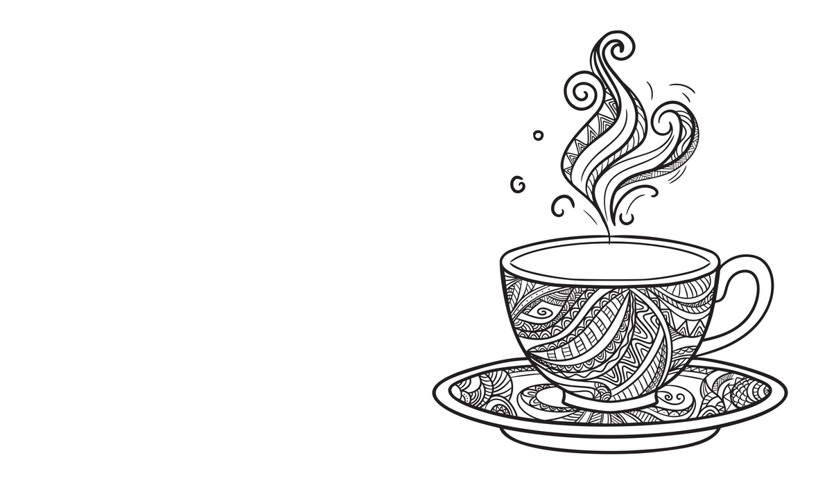Comfort Cups Colouring Book - Colouring Activity Book