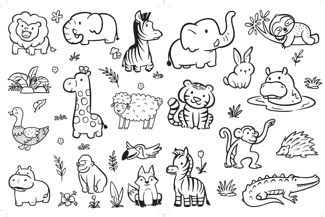Doodle Animal Colouring Book
