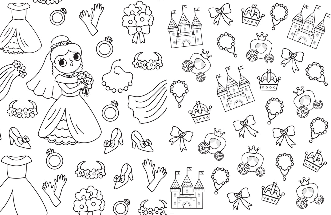 Doodle Princess Colouring Book- Colouring Activity Book