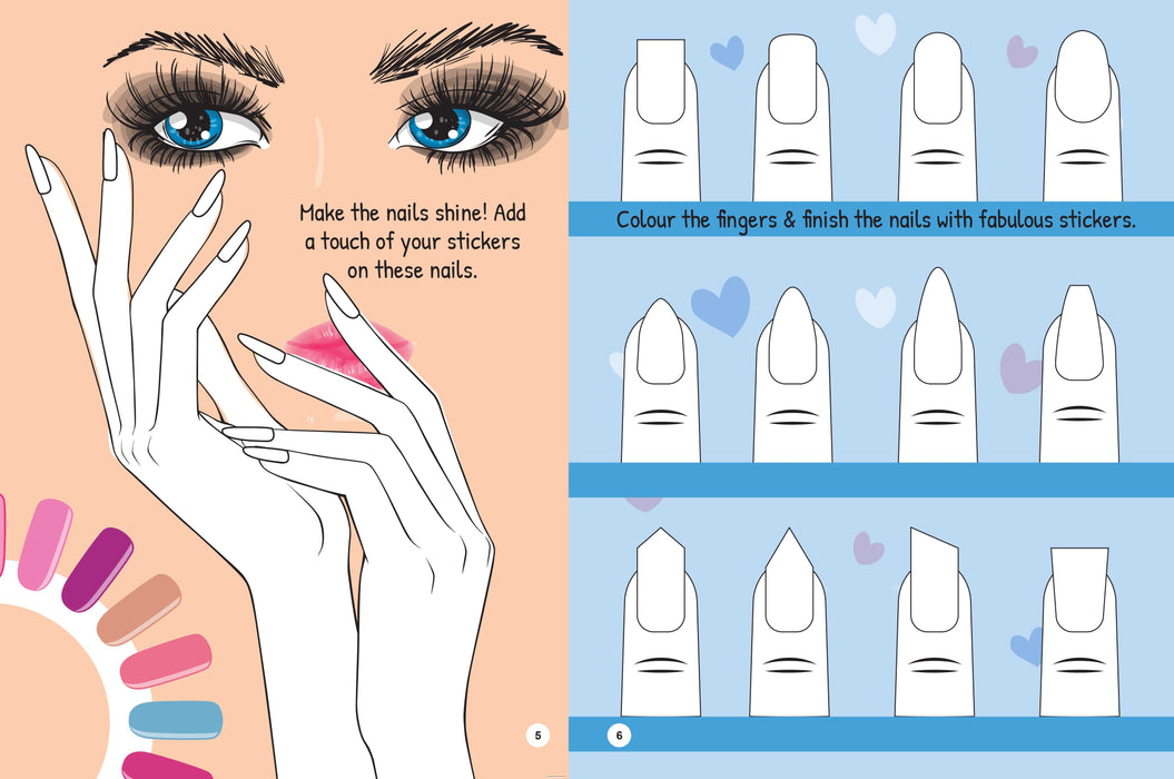 Nail Art Sticker Book for Kids