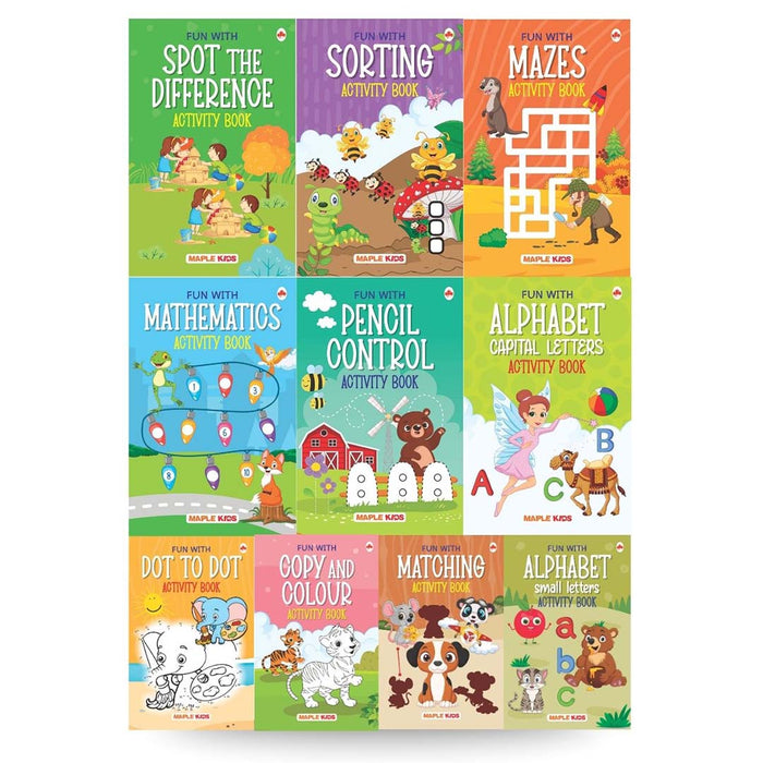 Activity Books for Kids (Set of 10 Books) - First Learning and Fun Books