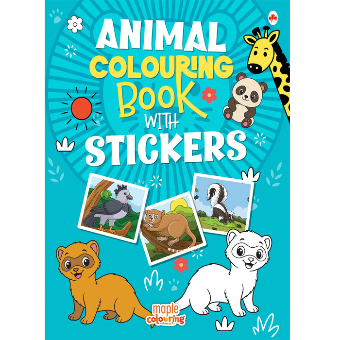 Animal Colouring Book with Stickers