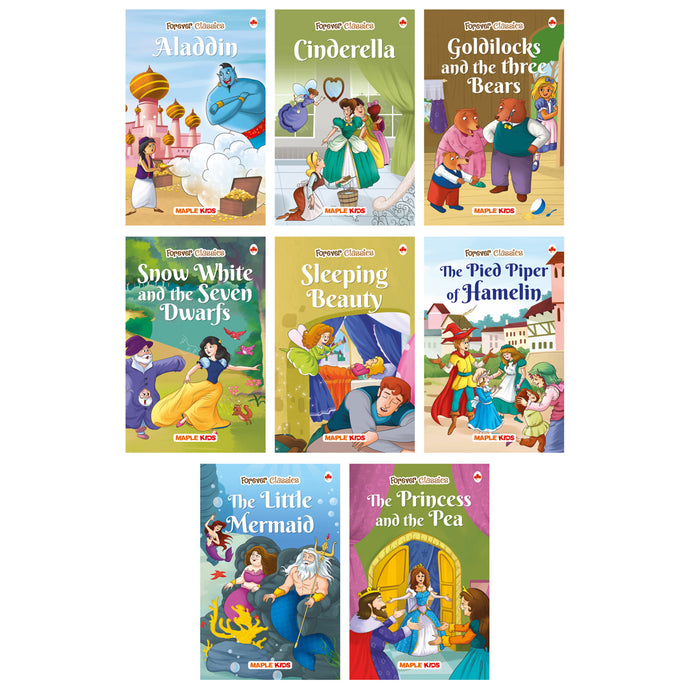 Forever Classics (Set of 8 Books) - Goldilocks and the Three Bears, Snow White, Sleeping Beauty…The Pied Piper of Hamelin, Aladdin, Cinderella