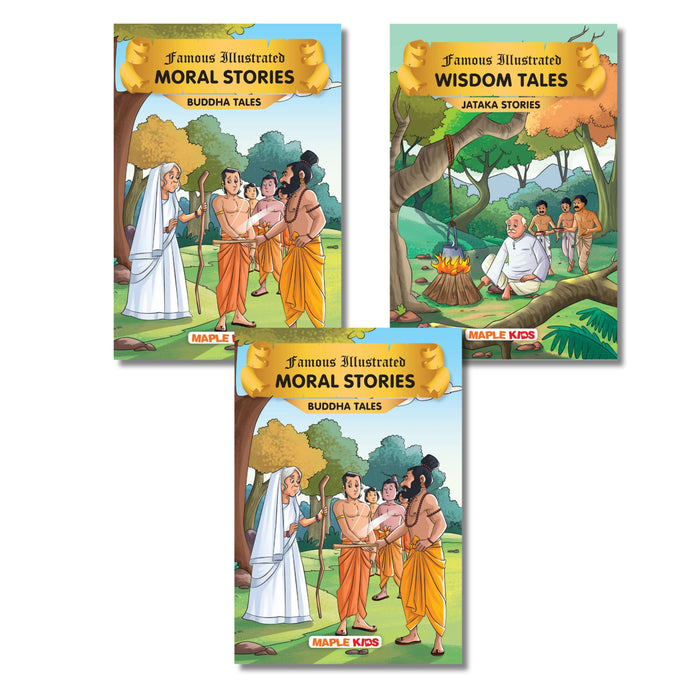 Jataka Tales (Set of 3 Books) - Jataka Tales, Buddha Tales, Wisdom Tales