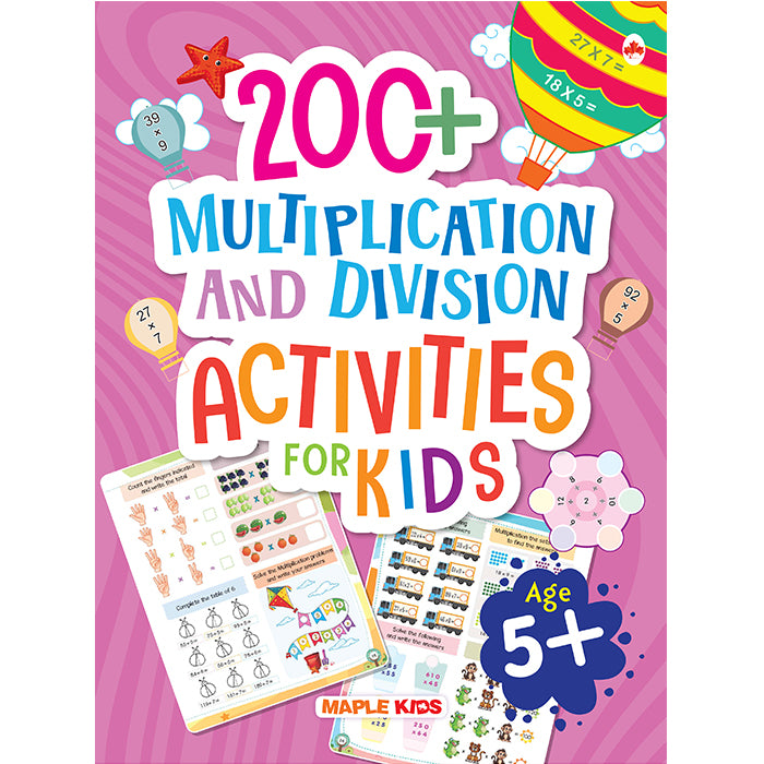 Math Activity Book for Kids - 200+ Multiplication and Division