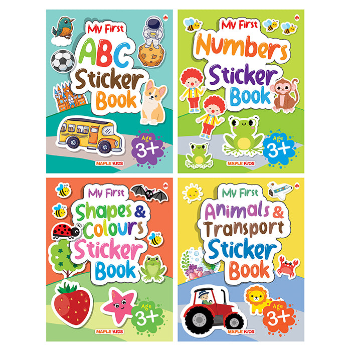 My First Sticker Books - Alphabet, Numbers, Shapes and Colours, Animal ...