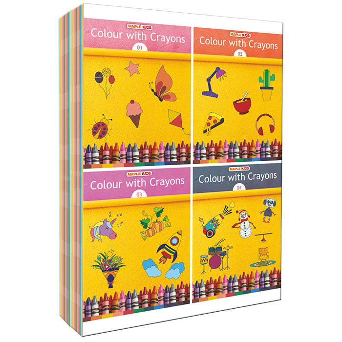 Colouring Books - Crayons (Set of 4 Books)