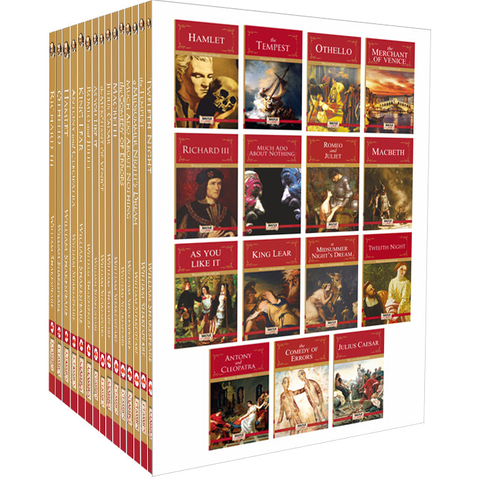 William Shakespeare (Set of 15 Books) - Hamlet, Tempest, Othello, As you Like it, Merchant of Venice…King Lear, Antony and Cleopatra, Twelfth Night