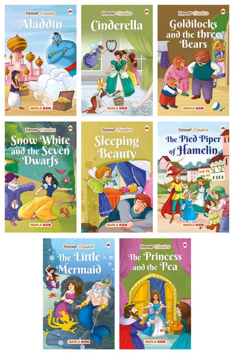 Forever Classics (Set of 8 Books) - Goldilocks and the Three Bears, Snow White, Sleeping Beauty…The Pied Piper of Hamelin, Aladdin, Cinderella
