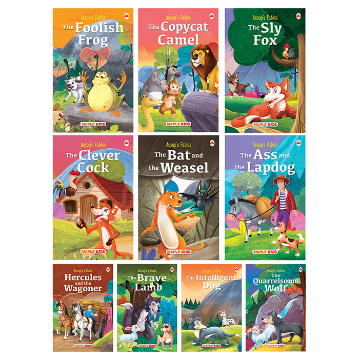 Story Book for Kids (Set of 10 Books) - Aesop's Fables - Moral Stories