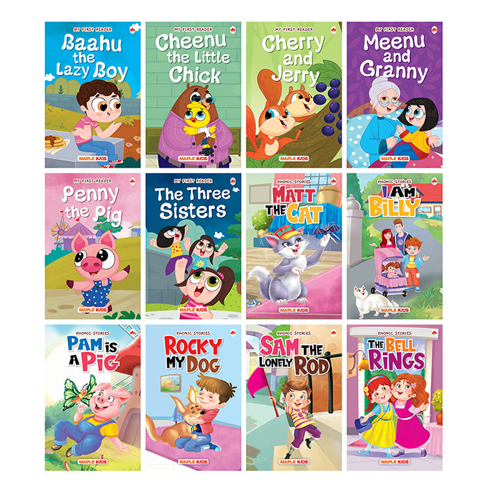 Story Book for Kids - First Reader (Illustrated) (Set of 12 Books)